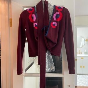 DVF classic wrap wool sweater